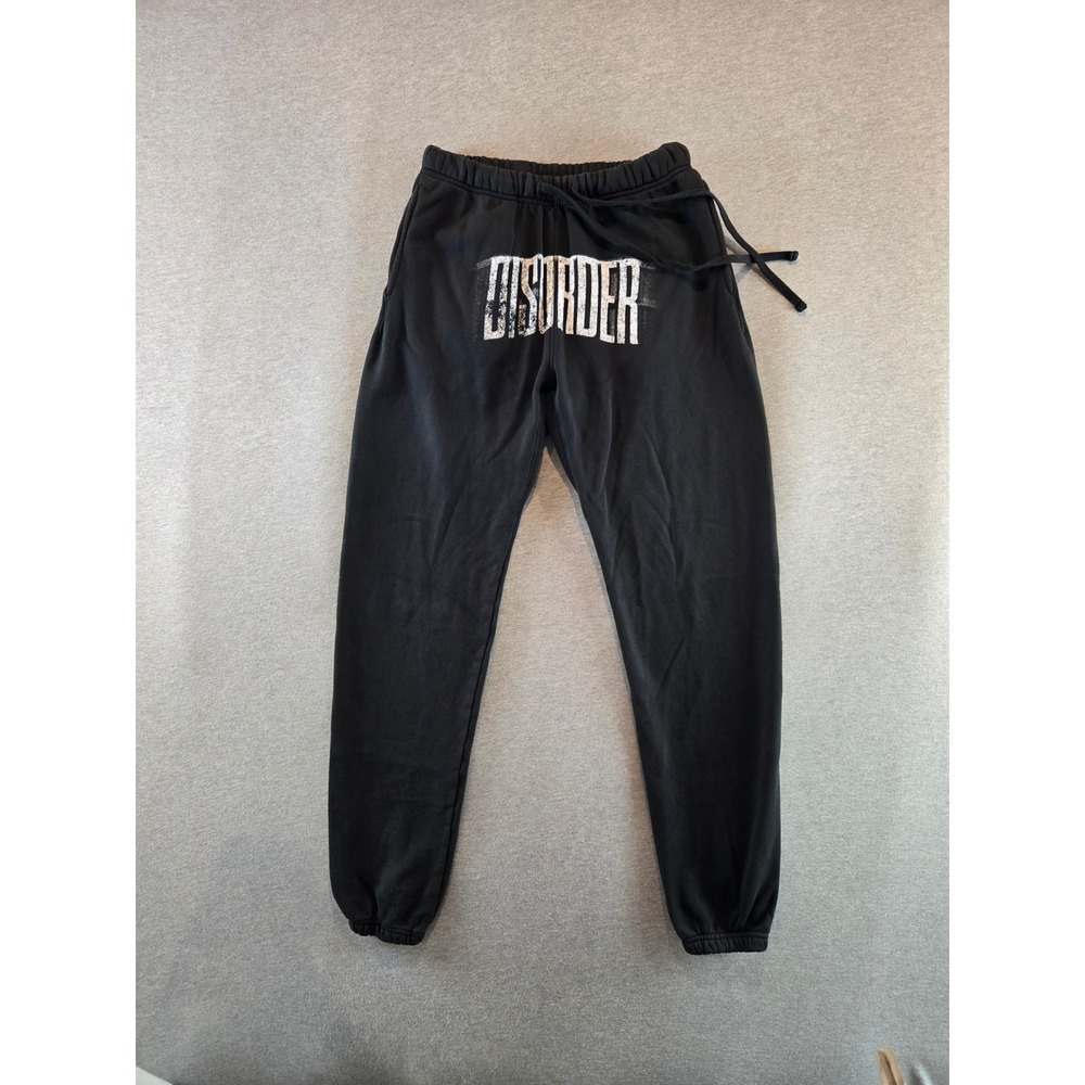 Disorder‎ Skateboards Sweatpants Mens Medium Black Nyjah Huston Graphic Joggers
